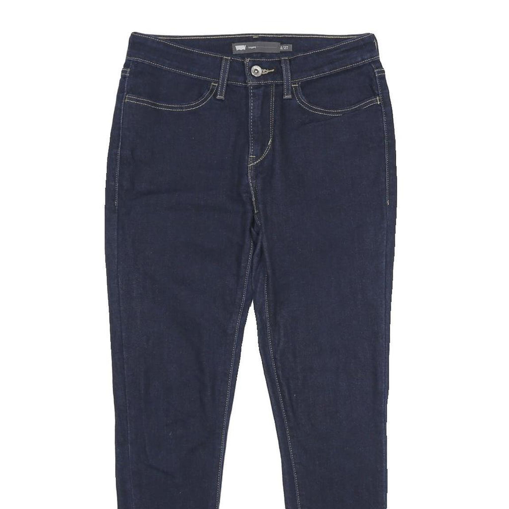 LEVI'S Legging Womens Jeans Blue Slim Skinny Denim W27 L32 Zip Cotton Blend