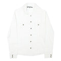 CAMOMILLA Mens White Cotton Blend Shirt XS Classic Button Front Casual