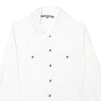 CAMOMILLA Mens White Cotton Blend Shirt XS Classic Button Front Casual