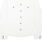 CAMOMILLA Mens White Cotton Blend Shirt XS Classic Button Front Casual