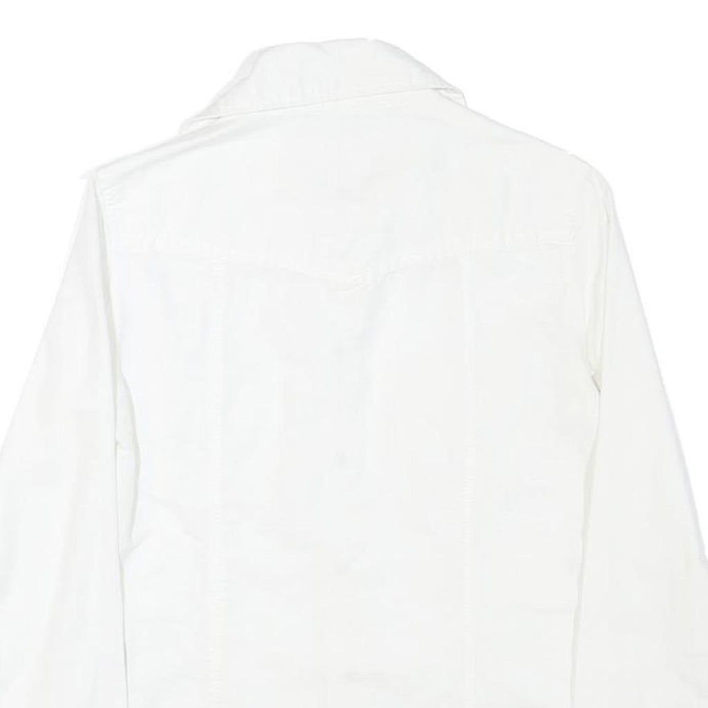 CAMOMILLA Mens White Cotton Blend Shirt XS Classic Button Front Casual