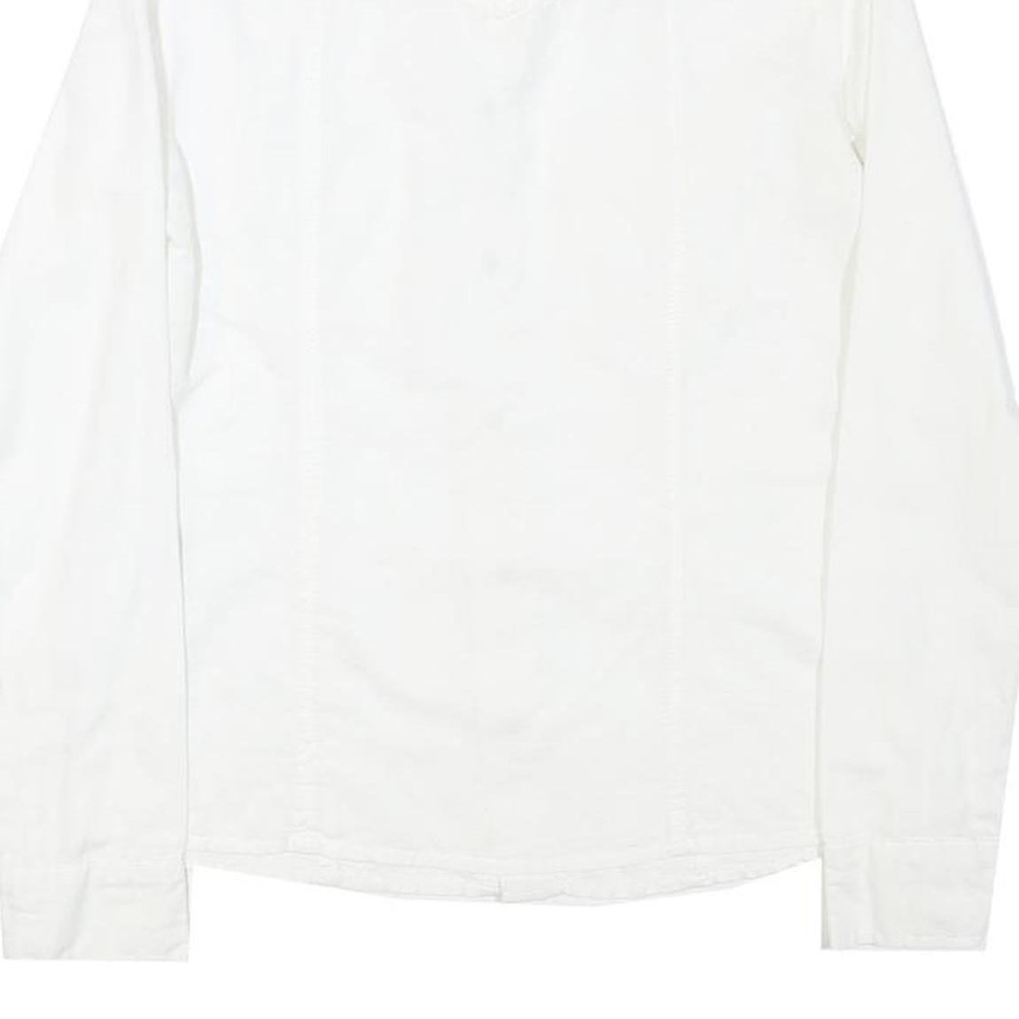 CAMOMILLA Mens White Cotton Blend Shirt XS Classic Button Front Casual