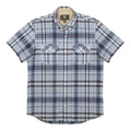 TIMBERLAND Mens Blue Check Shirt S Casual Short Sleeve Button Down Pockets