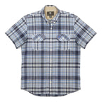 TIMBERLAND Mens Blue Check Shirt S Casual Short Sleeve Button Down Pockets