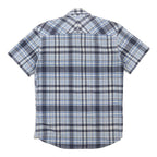 TIMBERLAND Mens Blue Check Shirt S Casual Short Sleeve Button Down Pockets