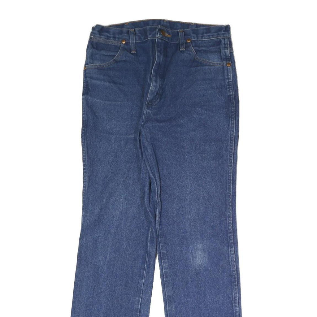 WRANGLER Mens Blue Regular Fit Straight Leg Denim Jeans W28 L30 Classic Zip