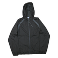 STARTER Mens Black Zip Hooded Sweatshirt L Polyester Blend Lightweight