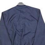 AVON SPORTSWEAR Mens Navy Blue Polyester Button Jacket L Plain Classic Bomber