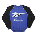 REEBOK Mens Blue & Black Logo Printed Crew Neck L Sweatshirt Cotton Blend