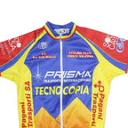 MB Mens Blue & Yellow Cycling Team Sports T-Shirt M Short Sleeve Crew Neck