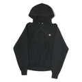 CHAMPION REVERSE WEAVE Mens Black Pullover Hoodie S Cotton Casual Sweatshirt