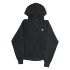 CHAMPION REVERSE WEAVE Mens Black Pullover Hoodie S Cotton Casual Sweatshirt