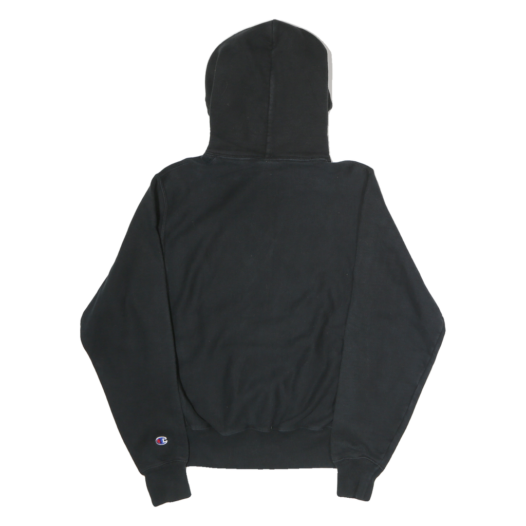 CHAMPION REVERSE WEAVE Mens Black Pullover Hoodie S Cotton Casual Sweatshirt