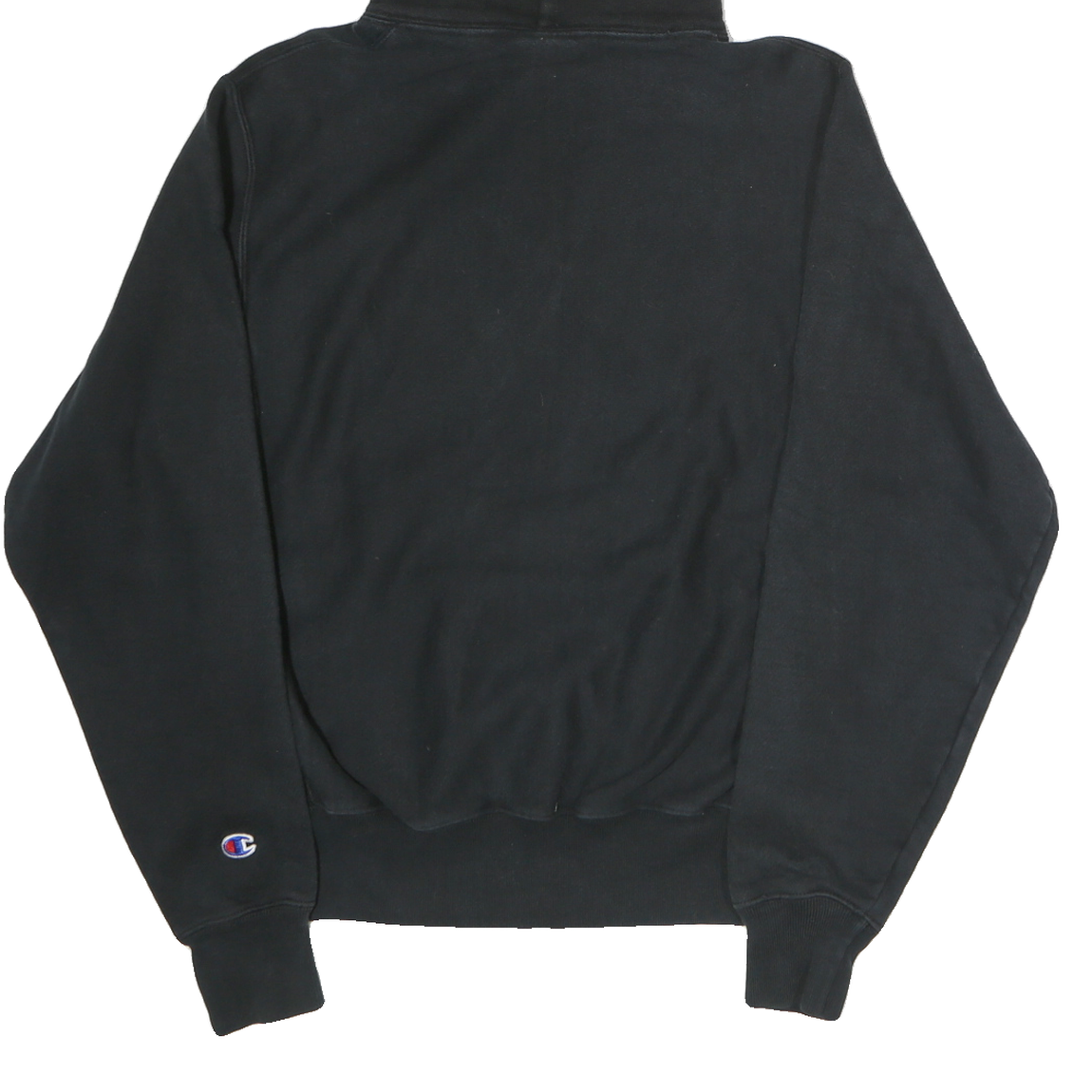 CHAMPION REVERSE WEAVE Mens Black Pullover Hoodie S Cotton Casual Sweatshirt