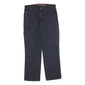 DICKIES Mens Regular Fit Navy Cargo Trousers Cotton Blend W32 L30 Workwear Zip