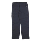 DICKIES Mens Regular Fit Navy Cargo Trousers Cotton Blend W32 L30 Workwear Zip