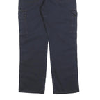 DICKIES Mens Regular Fit Navy Cargo Trousers Cotton Blend W32 L30 Workwear Zip