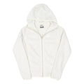 JACK WOLFSKIN Womens White Outdoor Zip Jacket UK 12 Polyester Blend Hooded