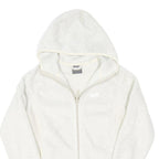 JACK WOLFSKIN Womens White Outdoor Zip Jacket UK 12 Polyester Blend Hooded