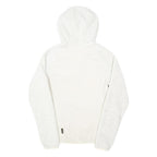 JACK WOLFSKIN Womens White Outdoor Zip Jacket UK 12 Polyester Blend Hooded