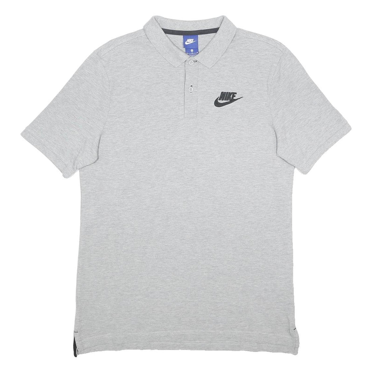 NIKE Mens Grey Polo Shirt M Cotton Short Sleeve Basic Casual Sportswear