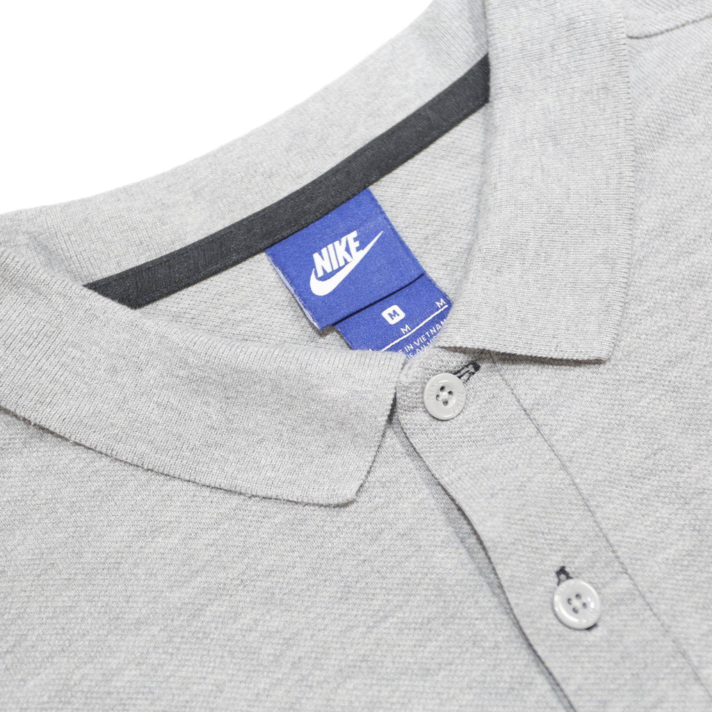 NIKE Mens Grey Polo Shirt M Cotton Short Sleeve Basic Casual Sportswear