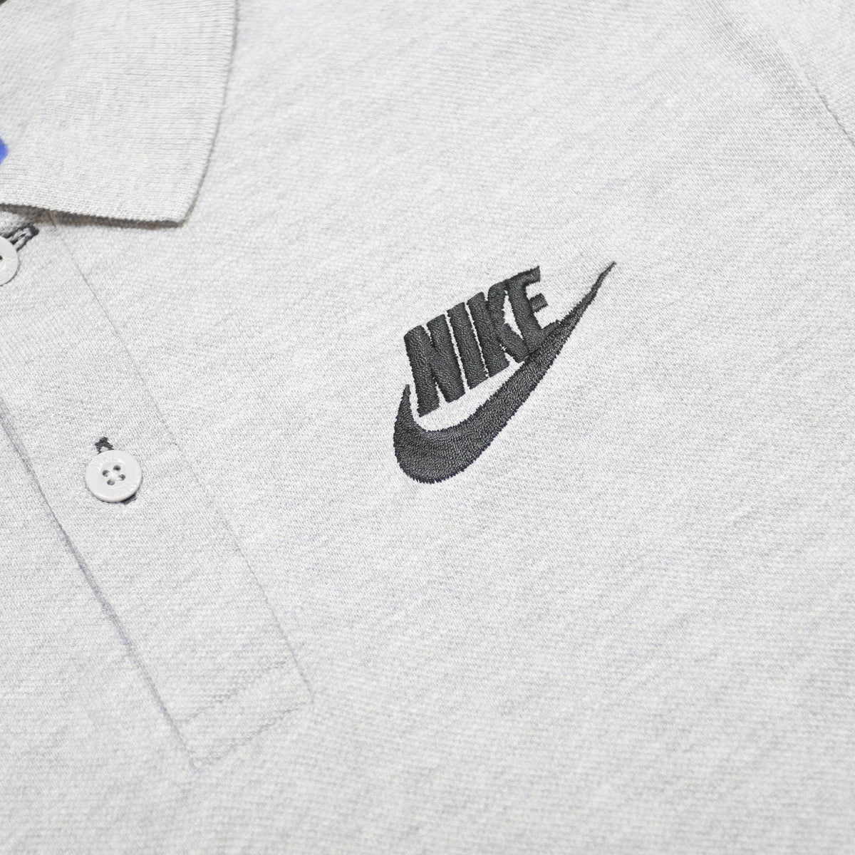 NIKE Mens Grey Polo Shirt M Cotton Short Sleeve Basic Casual Sportswear