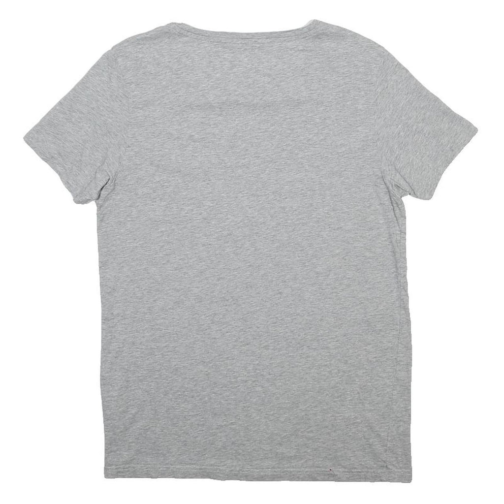 LEE Mens Grey Casual T-Shirt L Short Sleeve Crew Neck Cotton Blend