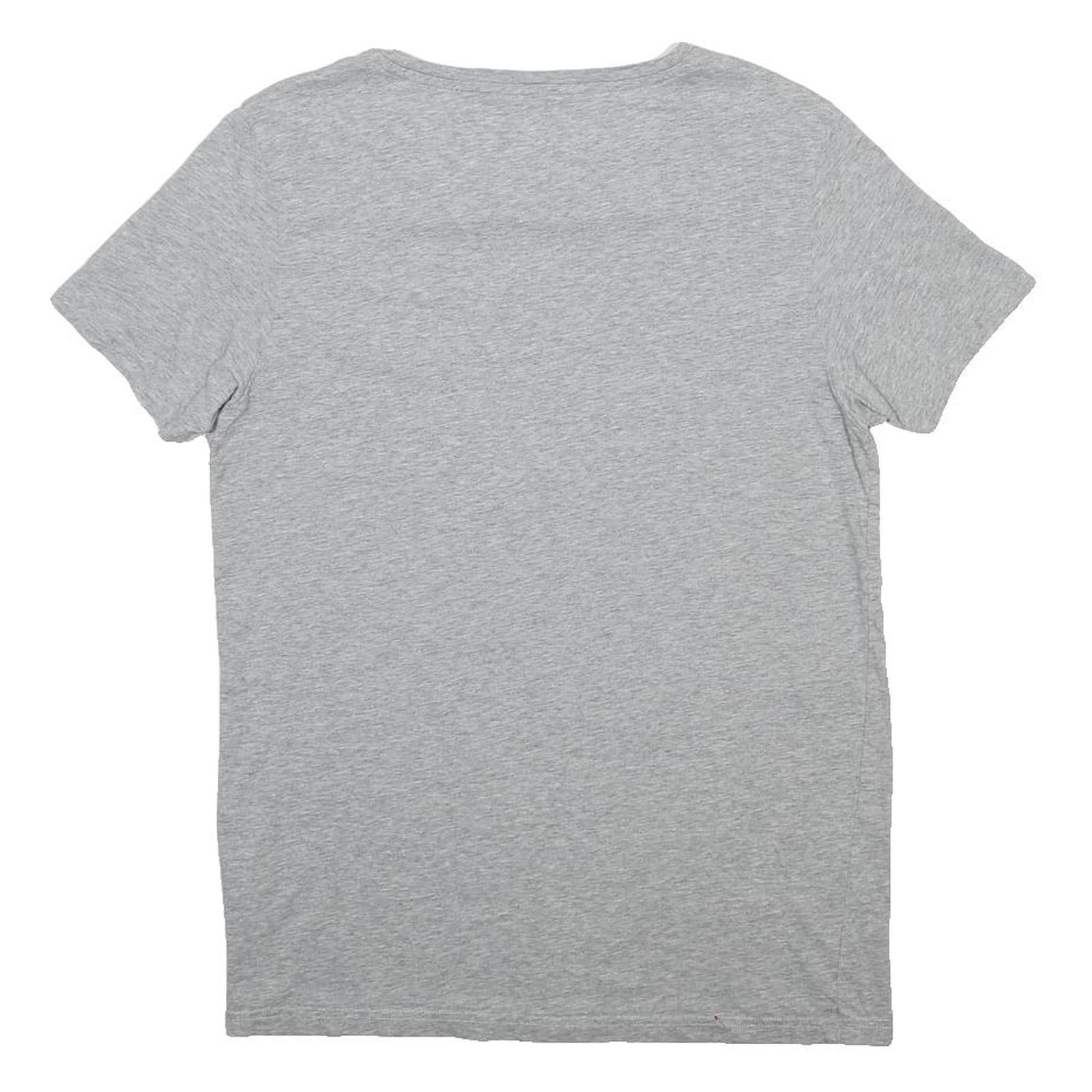 LEE Mens Grey Casual T-Shirt L Short Sleeve Crew Neck Cotton Blend