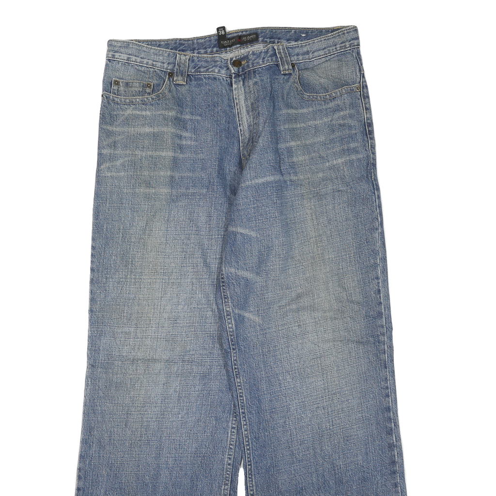 RAZZO DENIM Mens Blue Regular Fit Straight Leg Denim Jeans W36 L31 Cotton Blend