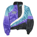 ARCTIC CAT Womens Blue & Purple Nylon Zip Jacket L Satin Sportswear Racing