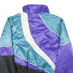 ARCTIC CAT Womens Blue & Purple Nylon Zip Jacket L Satin Sportswear Racing