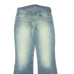 DIESEL Womens Blue Regular Flared Denim Medium W28 L31 Classic Cotton Blend Zip