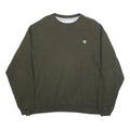 CHAMPION Mens Green Crew Neck 2XL Sweatshirt Cotton Blend Casual Pullover