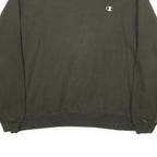 CHAMPION Mens Green Crew Neck 2XL Sweatshirt Cotton Blend Casual Pullover
