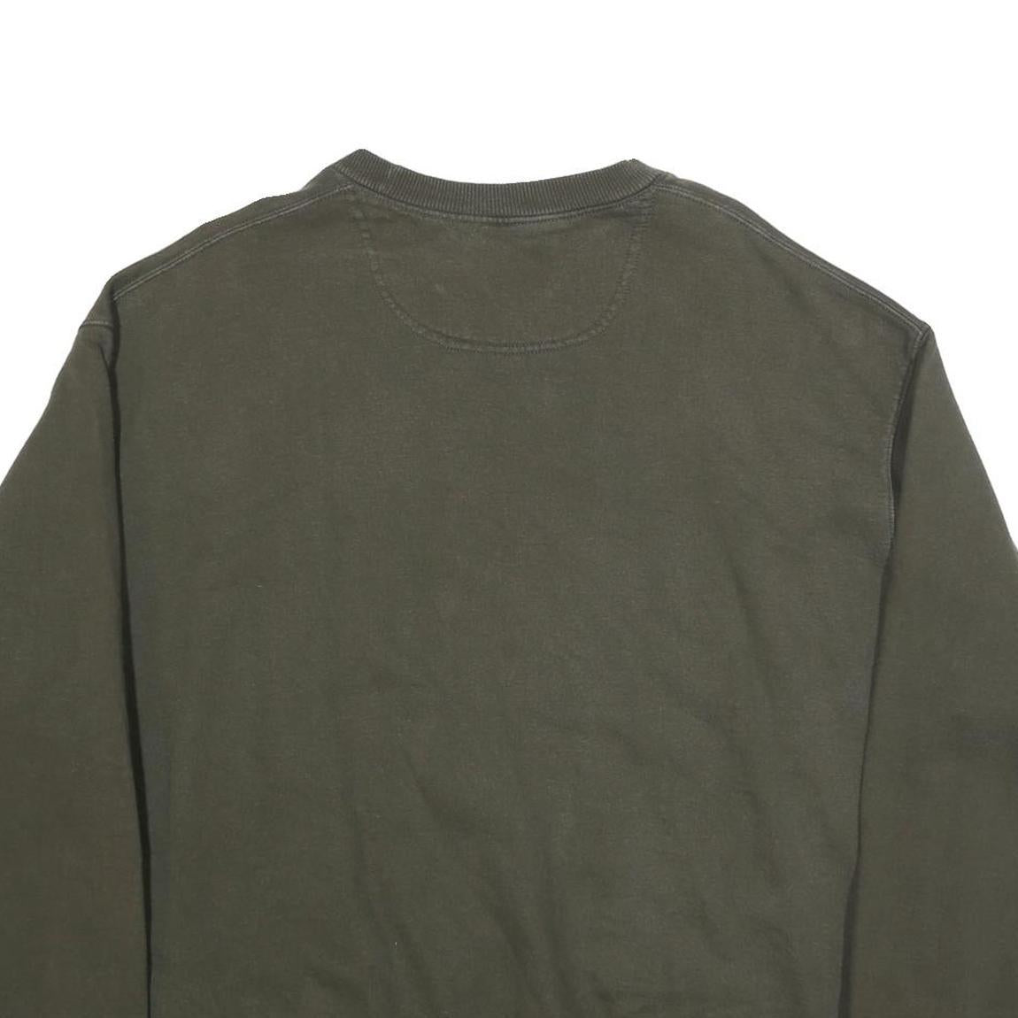 CHAMPION Mens Green Crew Neck 2XL Sweatshirt Cotton Blend Casual Pullover