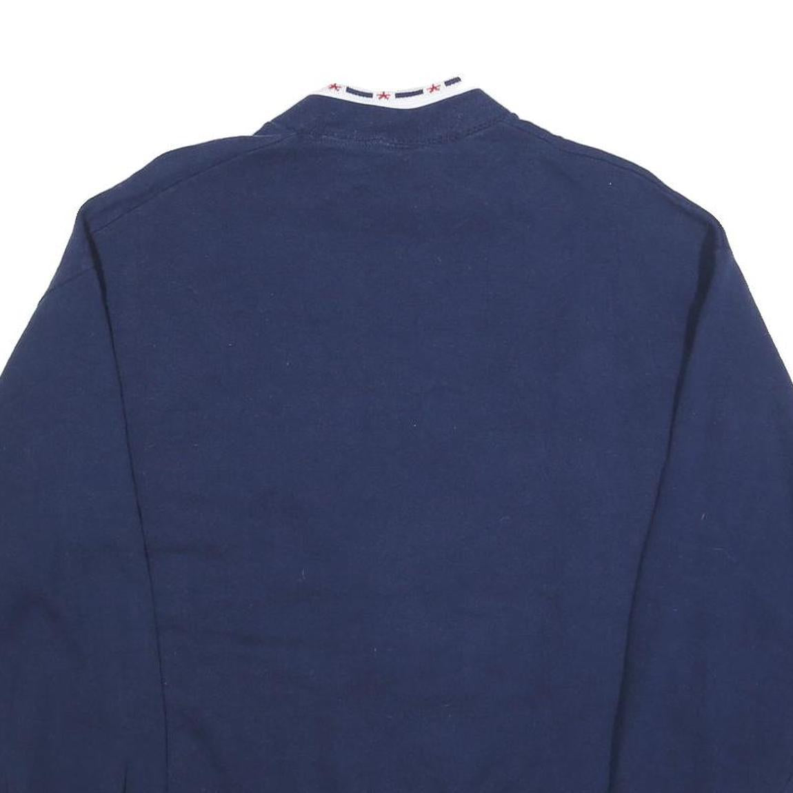 GOPHER Womens Navy Sweatshirts Crew Neck L Nautical Embroidered Cotton Blend