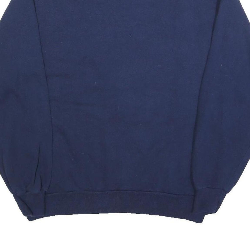 GOPHER Womens Navy Sweatshirts Crew Neck L Nautical Embroidered Cotton Blend