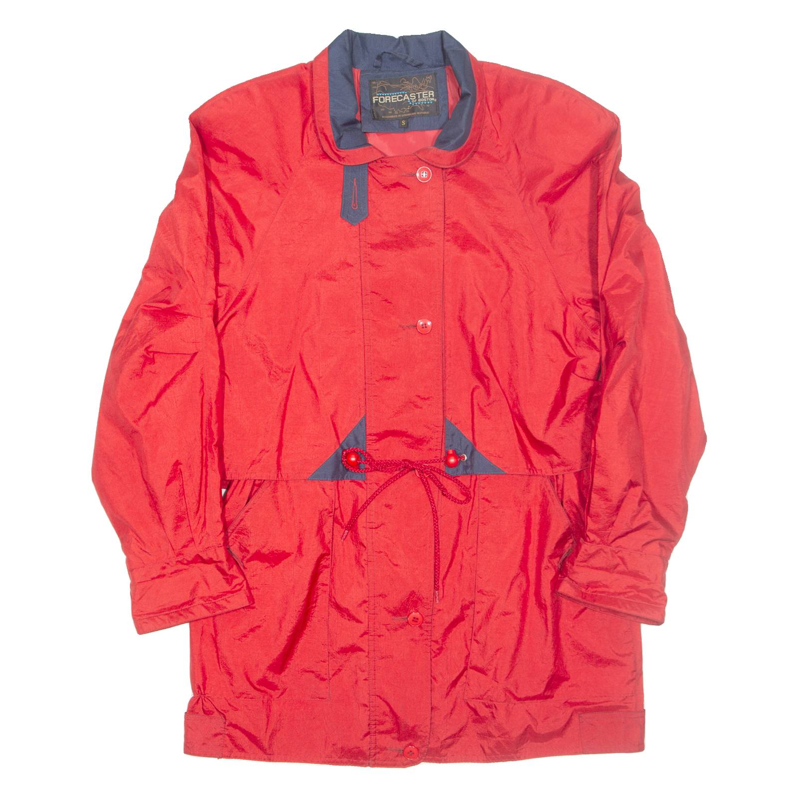 FORECASTER OF BOSTON Womens Coach Jacket Red Nylon S