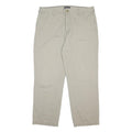 NAUTICA Mens Cotton Beige Relaxed Straight Trousers W38 L30 Casual Zip Closure