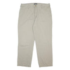 NAUTICA Mens Cotton Beige Relaxed Straight Trousers W38 L30 Casual Zip Closure