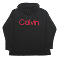 CALVIN KLEIN Womens Black Sweatshirt XL High Neck Pullover Cotton Blend Casual