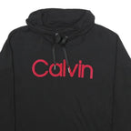 CALVIN KLEIN Womens Black Sweatshirt XL High Neck Pullover Cotton Blend Casual