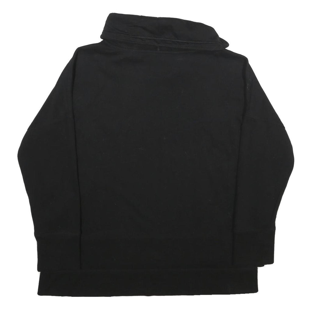 CALVIN KLEIN Womens Black Sweatshirt XL High Neck Pullover Cotton Blend Casual