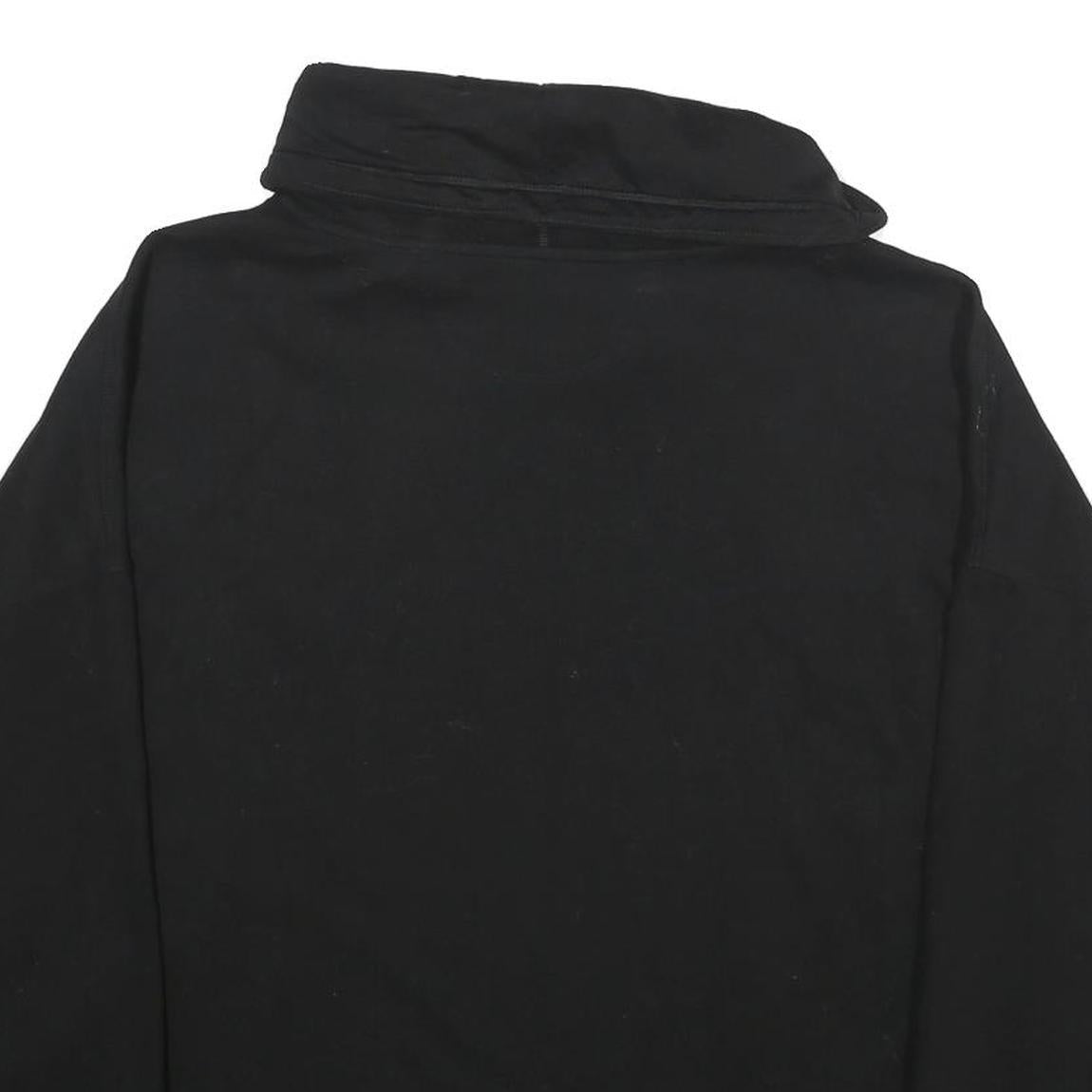 CALVIN KLEIN Womens Black Sweatshirt XL High Neck Pullover Cotton Blend Casual