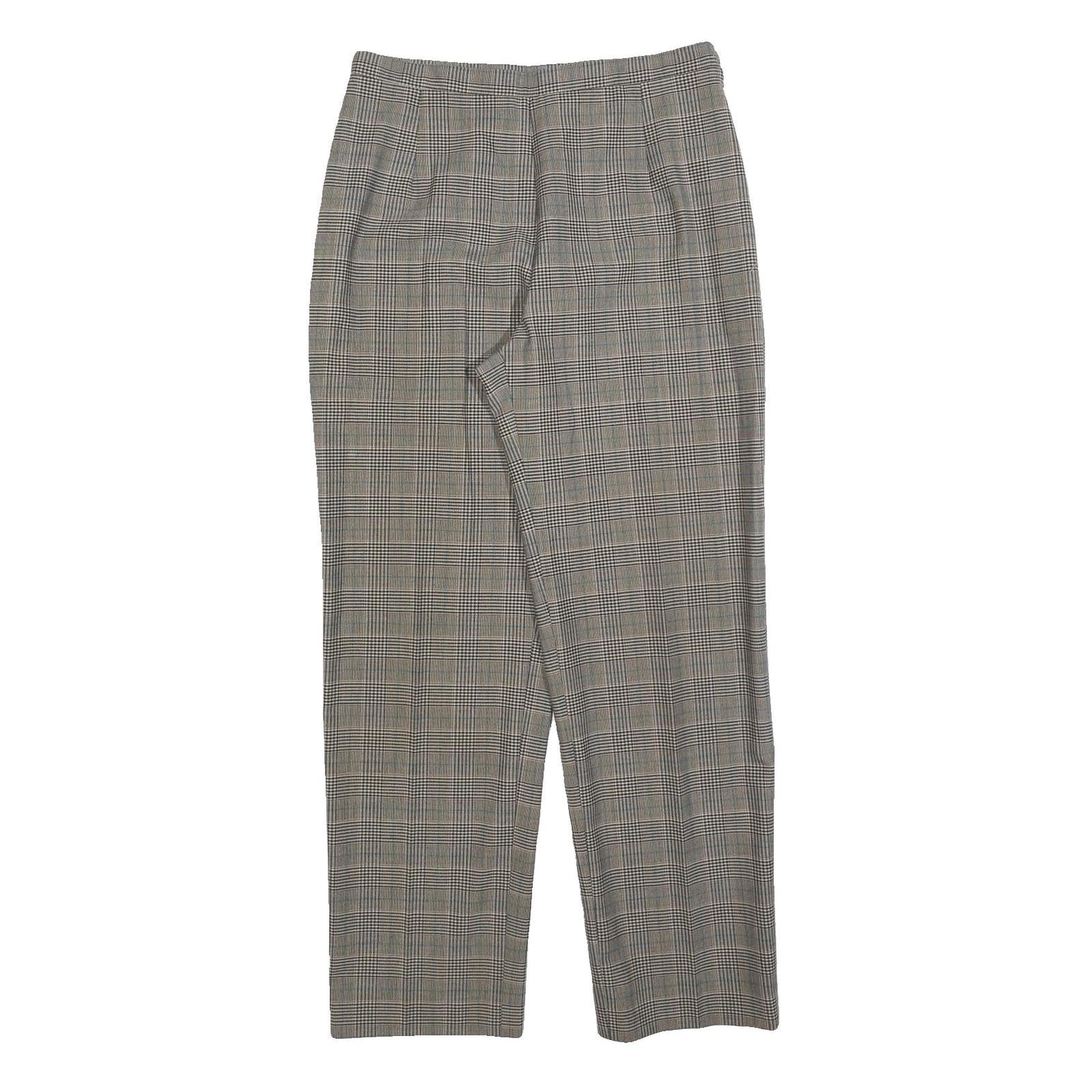 Confezioni Frangoni Womens Wool Blend Grey Regular Straight Trousers W32 L32