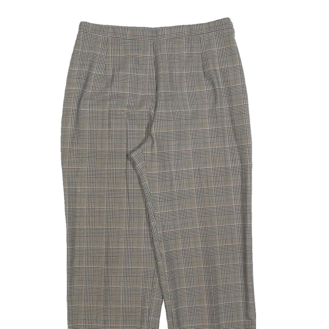 Confezioni Frangoni Womens Wool Blend Grey Regular Straight Trousers W32 L32