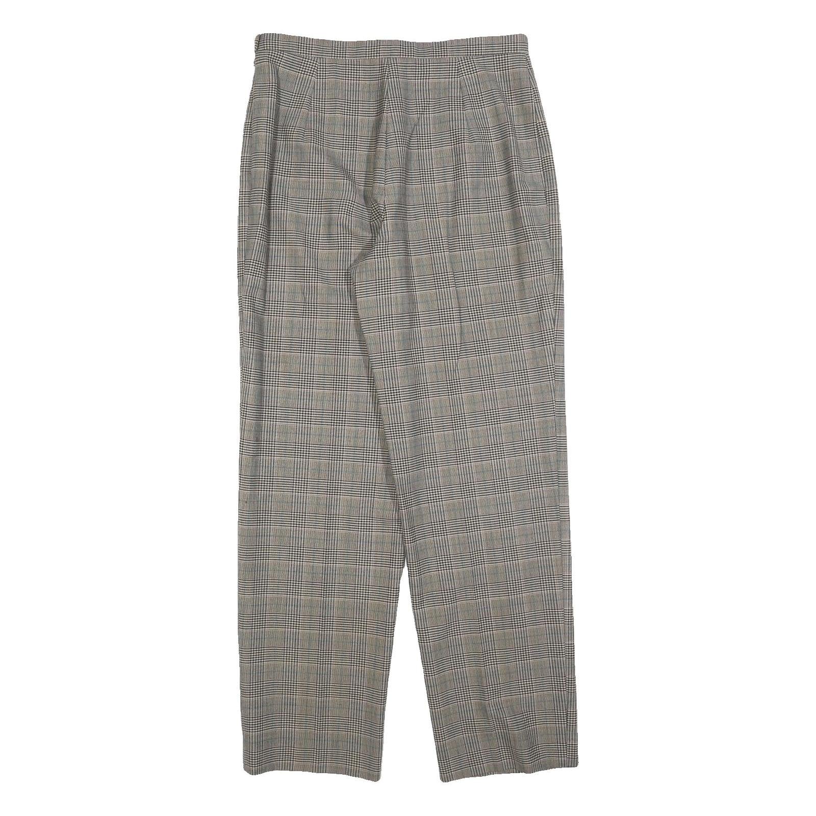 Confezioni Frangoni Womens Wool Blend Grey Regular Straight Trousers W32 L32