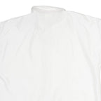 CANDA Mens White Polyester Plain Shirt L Button Sleeve Casual Relaxed Fit