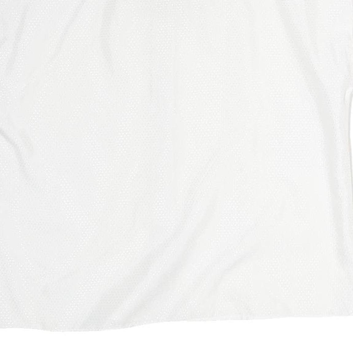 CANDA Mens White Polyester Plain Shirt L Button Sleeve Casual Relaxed Fit